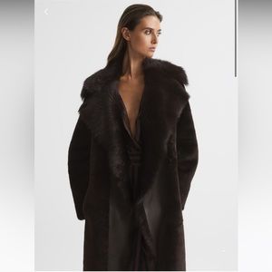 Reiss Dana reversible Shearling coat w/fur lining